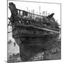 Breaking Up the Hospital Ship 'Dreadnought' at Chatham Dockyard, 1875-null-Mounted Giclee Print