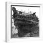 Breaking Up the Hospital Ship 'Dreadnought' at Chatham Dockyard, 1875-null-Framed Giclee Print