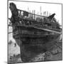 Breaking Up the Hospital Ship 'Dreadnought' at Chatham Dockyard, 1875-null-Mounted Giclee Print