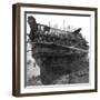 Breaking Up the Hospital Ship 'Dreadnought' at Chatham Dockyard, 1875-null-Framed Premium Giclee Print