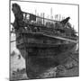 Breaking Up the Hospital Ship 'Dreadnought' at Chatham Dockyard, 1875-null-Mounted Premium Giclee Print