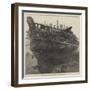 Breaking Up the Hospital-Ship Dreadnought at Chatham Dockyard-null-Framed Giclee Print