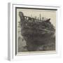 Breaking Up the Hospital-Ship Dreadnought at Chatham Dockyard-null-Framed Giclee Print