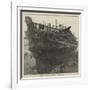 Breaking Up the Hospital-Ship Dreadnought at Chatham Dockyard-null-Framed Giclee Print