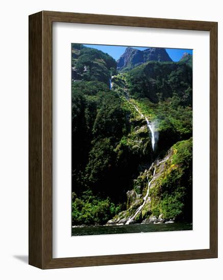 Breaking Waterfall, New Zealand-Charles Glover-Framed Art Print