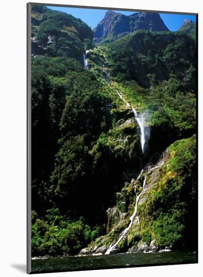 Breaking Waterfall, New Zealand-Charles Glover-Mounted Art Print