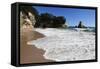 Breaking Wave at Cathedral Cove-Stuart-Framed Stretched Canvas