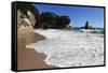 Breaking Wave at Cathedral Cove-Stuart-Framed Stretched Canvas