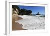 Breaking Wave at Cathedral Cove-Stuart-Framed Photographic Print
