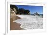 Breaking Wave at Cathedral Cove-Stuart-Framed Photographic Print