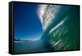 Breaking wave, Gold Coast, Queensland, Australia-Mark A Johnson-Framed Stretched Canvas