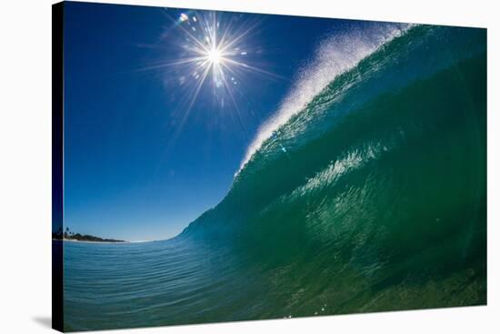Breaking wave, Gold Coast, Queensland, Australia-Mark A Johnson-Stretched Canvas