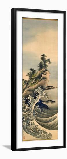 Breaking Waves, Edo Period, 1847-Katsushika Hokusai-Framed Premium Giclee Print