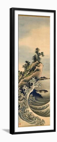 Breaking Waves, Edo Period, 1847-Katsushika Hokusai-Framed Premium Giclee Print