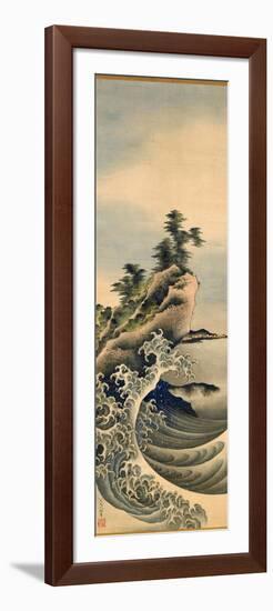 Breaking Waves, Edo Period, 1847-Katsushika Hokusai-Framed Giclee Print