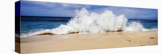 Breaking Waves on the Beach, Oahu, Hawaii, USA-null-Stretched Canvas