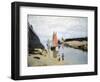 Breakwater at Trouville, Low Tide, 1870-Claude Monet-Framed Giclee Print