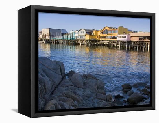 Breakwater Cove and Fisherman's Wharf, Monterey, California, United States of America, North Americ-Richard Cummins-Framed Stretched Canvas