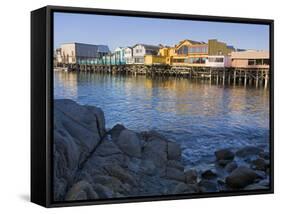 Breakwater Cove and Fisherman's Wharf, Monterey, California, United States of America, North Americ-Richard Cummins-Framed Stretched Canvas