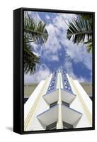 Breakwater Hotel, Facade, Art Deco Hotel, Ocean Drive, South Miami Beach-Axel Schmies-Framed Stretched Canvas