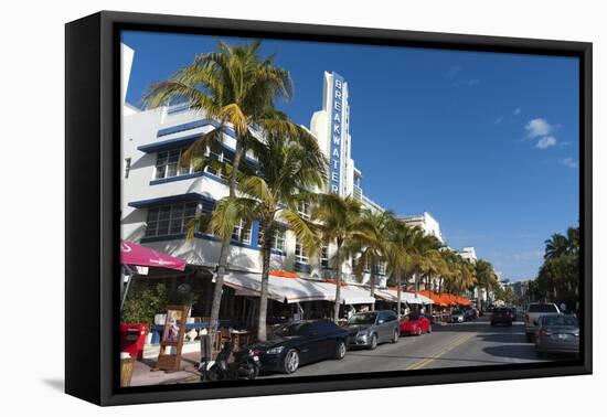 Breakwater Hotel, Ocean Drive, South Beach, Miami Beach, Florida, Usa-Sergio Pitamitz-Framed Stretched Canvas