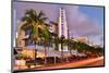 Breakwater Hotel on Ocean Drive in the Art Deco District of South Miami Beach in Miami-null-Mounted Art Print