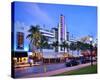 Breakwater Hotel on Ocean Drive in the Art Deco District of South Miami Beach-null-Stretched Canvas