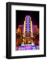 Breakwater Hotel on Ocean Drive in the Art Deco District of South Miami Beach-null-Framed Art Print