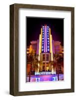 Breakwater Hotel on Ocean Drive in the Art Deco District of South Miami Beach-null-Framed Art Print
