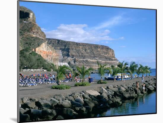 Breakwater, Puerto De Mogan, Gran Canaria, Canary Islands-Peter Thompson-Mounted Photographic Print