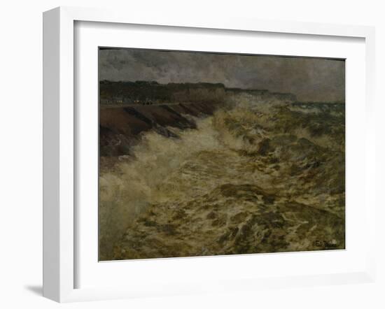 Breakwaters at Dieppe, 1898-Fritz Thaulow-Framed Giclee Print