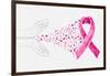 Breast Cancer Awareness Ribbon - Human Hands-cienpies-Framed Art Print