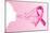 Breast Cancer Awareness Ribbon - Woman's Face-cienpies-Mounted Art Print