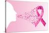 Breast Cancer Awareness Ribbon - Woman's Face-cienpies-Stretched Canvas