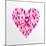 Breast Cancer Awareness Ribbon - Women Heart Shape-cienpies-Mounted Art Print