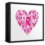 Breast Cancer Awareness Ribbon - Women Heart Shape-cienpies-Framed Stretched Canvas