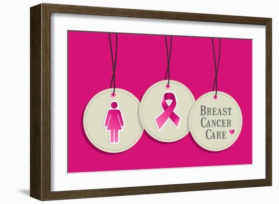 Breast Cancer Care-cienpies-Framed Art Print