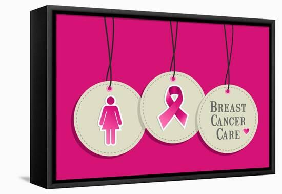 Breast Cancer Care-cienpies-Framed Stretched Canvas