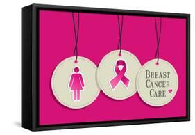 Breast Cancer Care-cienpies-Framed Stretched Canvas