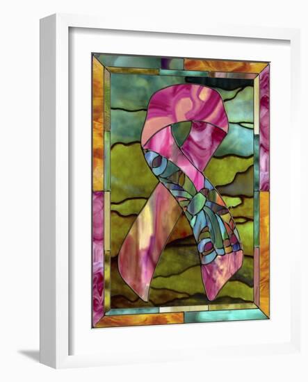 Breast Cancer Ribbon-Mindy Sommers-Framed Giclee Print