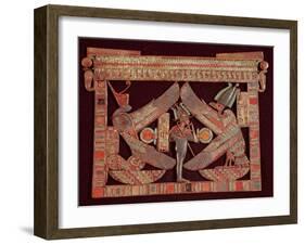 Breast Plate of Osiris, God of the Afterworld, from the Tomb of Tutankhamun, in the Valley of The-null-Framed Giclee Print