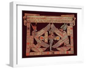 Breast Plate of Osiris, God of the Afterworld, from the Tomb of Tutankhamun, in the Valley of The-null-Framed Giclee Print