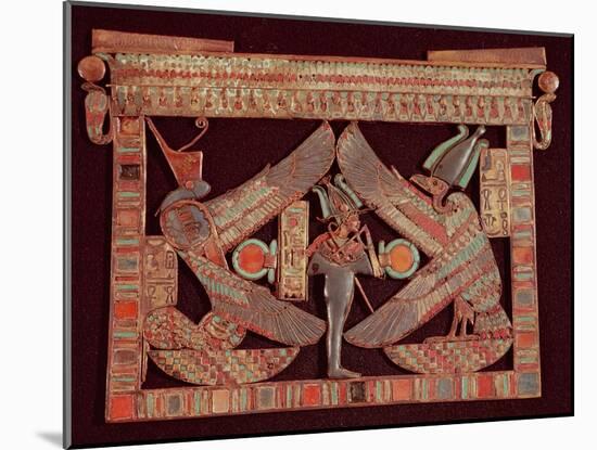 Breast Plate of Osiris, God of the Afterworld, from the Tomb of Tutankhamun, in the Valley of The-null-Mounted Giclee Print