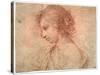 'Breast portrait of a young female', 17th century-Guercino-Stretched Canvas