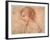 'Breast portrait of a young female', 17th century-Guercino-Framed Giclee Print