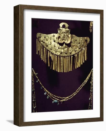 Breastplate and Gold Necklace with Nose Rings-null-Framed Giclee Print