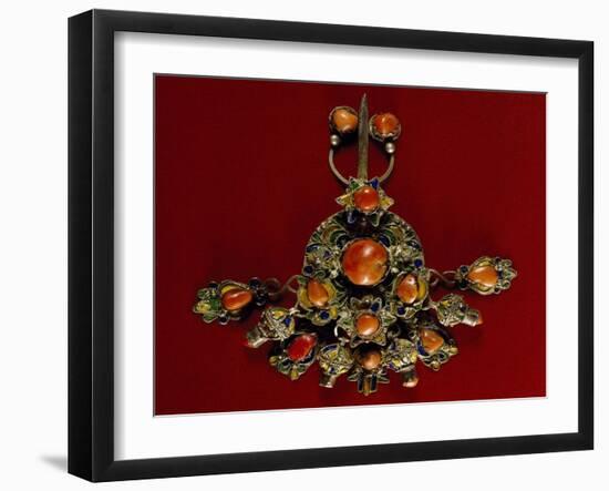 Breastplate in Silver, Enamel and Mediterranean Coral-null-Framed Giclee Print