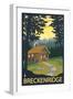 Breckenridge, Colorado - Cabin in Woods, c.2008-Lantern Press-Framed Art Print