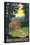 Breckenridge, Colorado - Cabin in Woods, c.2008-Lantern Press-Stretched Canvas