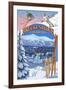 Breckenridge, Colorado Montage-Lantern Press-Framed Art Print